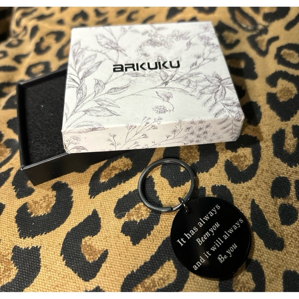 NEW Black SS "It Has Always Been You" Love/Relationship Keychain - Picture 3 of 3